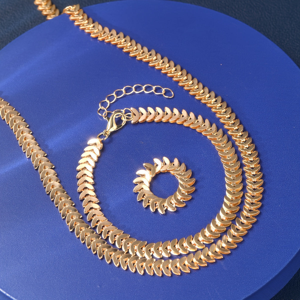 3 PCS Set Hip-Hop Style Women's Jewelry Set - a Combination of Necklace, Bracelet, And Ring, Suitable for Casual Wear And Gifting, for Spring And Summer Jewelry Sets