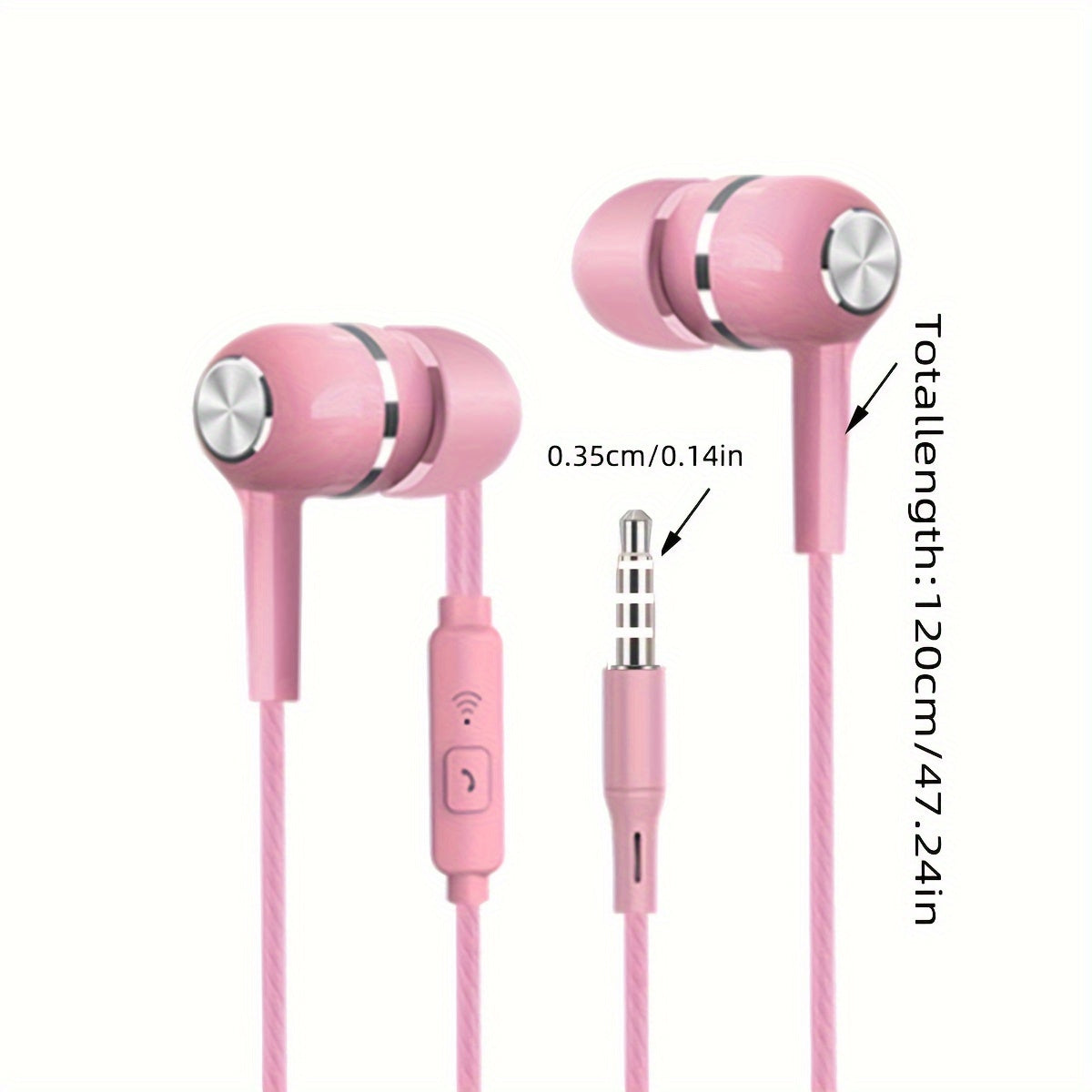 4/8 PCS Set Noise-Canceling In-Ear Headphones with Microphone, Powerful Bass, High Definition, 3.5mm Jack, Tangle-Free Cables, Suitable for MP3, Computer, Gaming, Live Streaming, Karaoke, Sports, Running, Rope Skipping, Gift