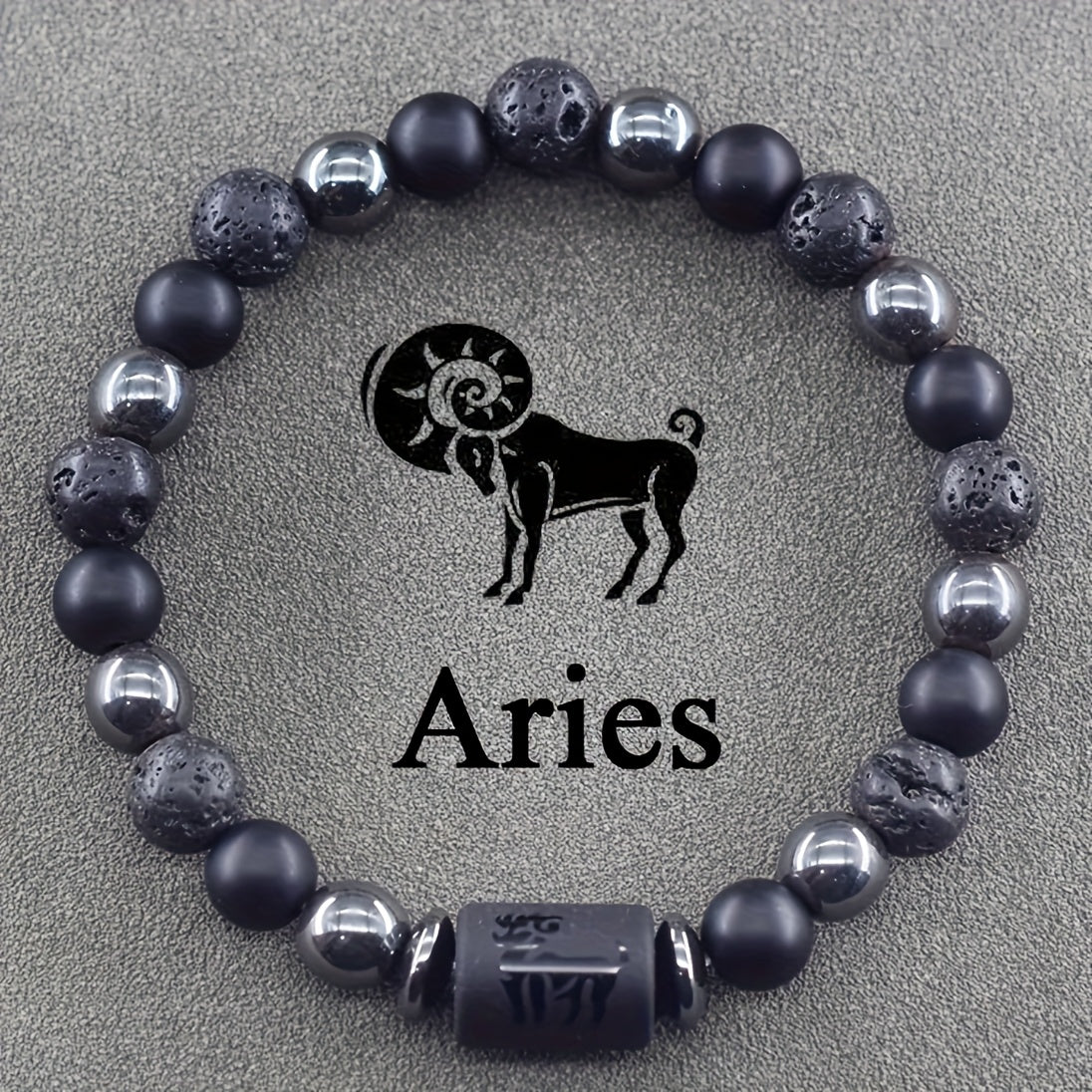 12 pcs The 12th Horoscope Months of Zodiac Natural Stone Beaded Bracelet, a Blessing Bracelet for Couples and Friends, Suitable as a Birthday Gift for Men and Women Jewelry Accessories