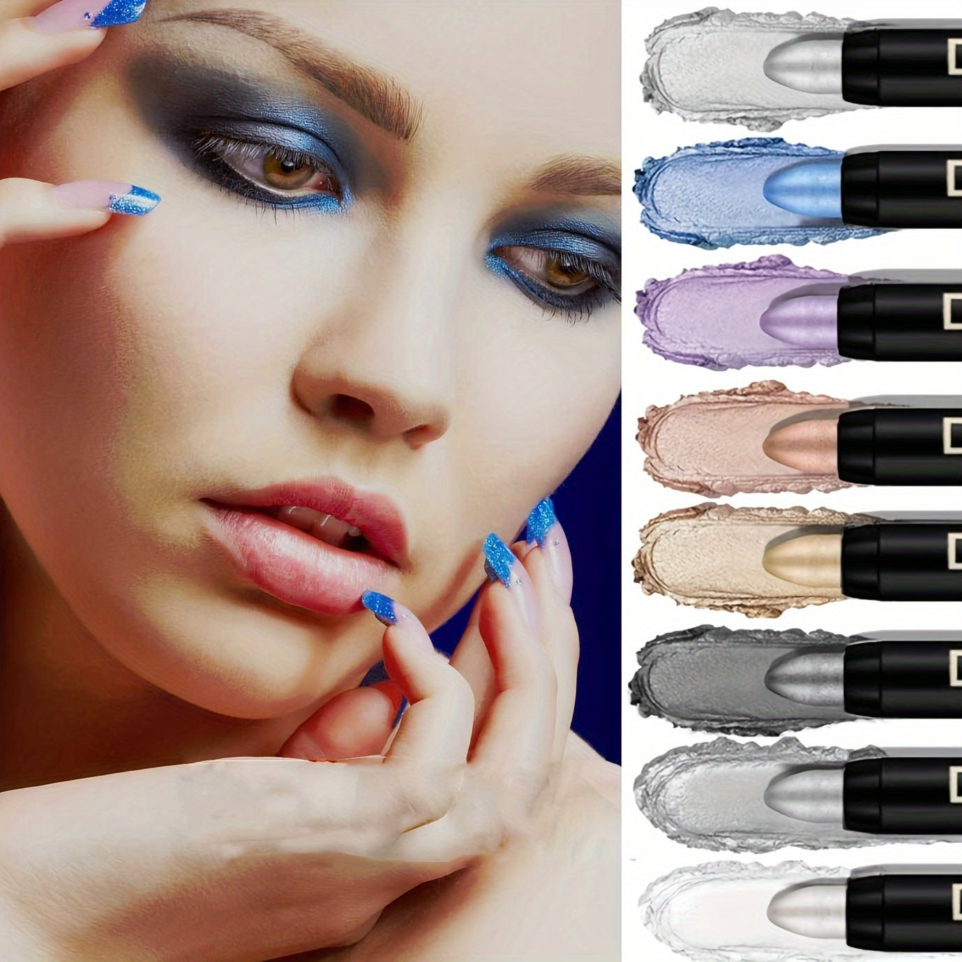 16pcs Colored Pearl Eyeshadow Pencil Eyeliner Highlighter Stick Eyeliner Gel Pencil for Women Make-Up Tools Sets