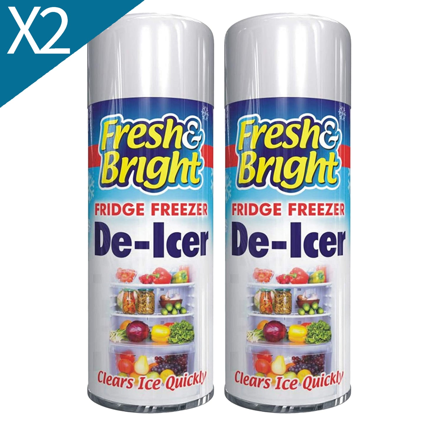 2 PCS Set F & B Fridge Freezer De-Icer 200ml Fast Acting Ice Removal Solution for Refrigerators & Freezers, Kitchen Appliance Defrosting Liquid, Easy-Use Household Maintenance Cleaner