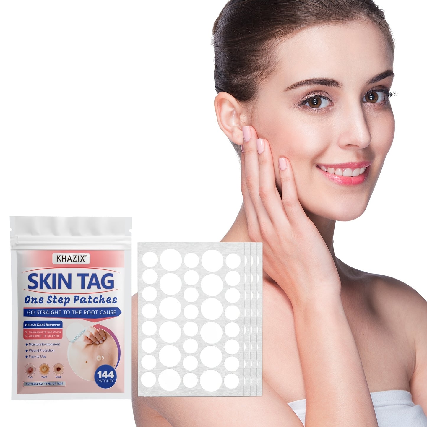 144 PCS Set of Invisible Hydrocolloid Patches - Blemish And Pimple Cover Stickers for The Face, Gentle And Non-Irritating Women Men Skin Care Tools Sets