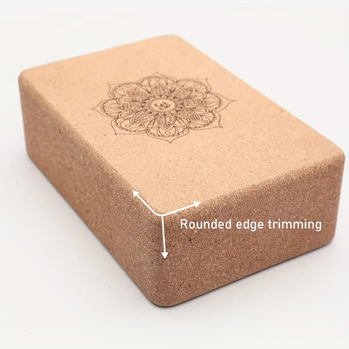 1pc Cork Wooden Yoga Brick, High-Density Yoga Block, Suitable For Dance Training, Leg Pressing, Indoor Fitness Home Gym Accessories