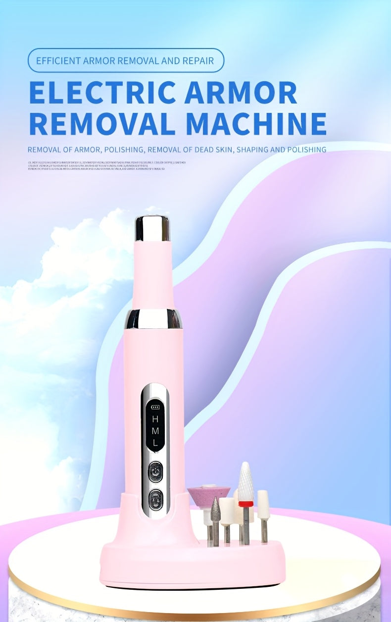 NEW Arrivals Electric Nail Drill Machine Full Set Professional with Drill Bits & Sanding Bands, Cordless Electric Nail File for Acrylic Gel Nails, Manicure and Pedicure Kit for Grinding Polishing Trimming