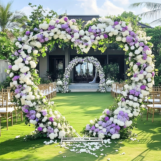 Elegant Heart-Shaped Metal Arch Backdrop - 6.5ft Tall, Rustproof Iron Flower & Balloon Stand for Weddings, Birthdays, Graduations & Youngsters Showers