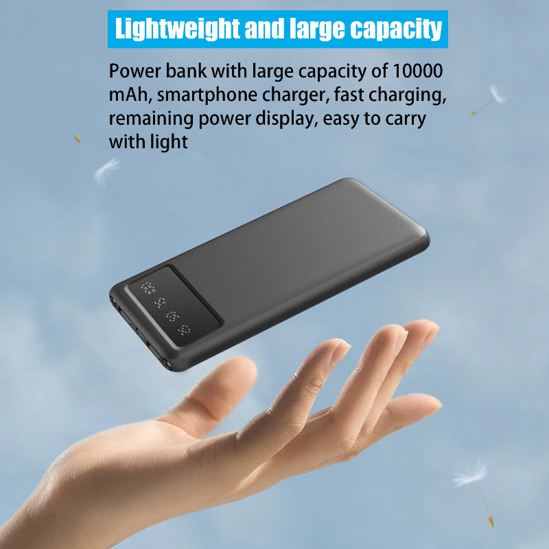 High-Capacity Portable Power Bank with 10000/20000Mah, Ideal for Charging Android Devices And Mobile Phones, Featuring an LED Display, Dual Output Ports, And Available in Various Colors
