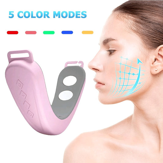 V-Shape Facial Massager, Smart Beauty Device for V-Line Face Lifting, 5 Modes & 12 Intensity Adjustments, Suitable for Travel, Home Use, Tool for Women, Suitable as a Holiday Gift