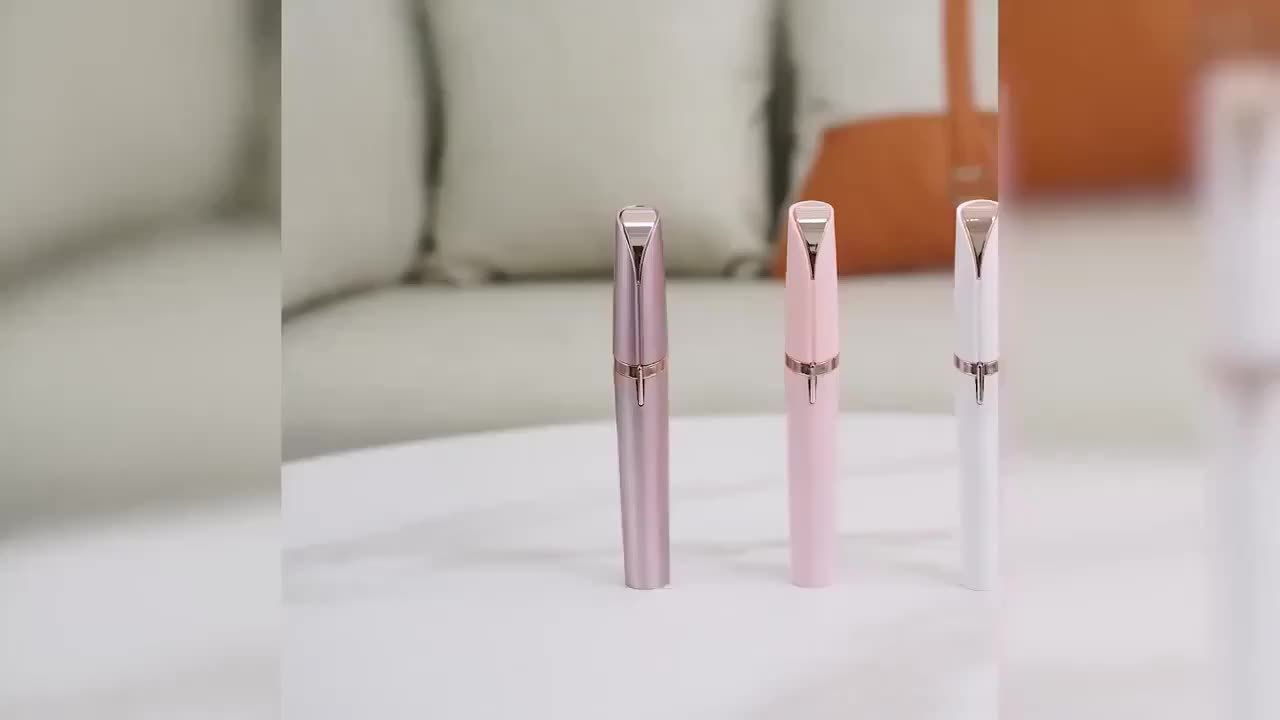 Portable Rechargeable Electric Eyebrow and Bikini Area Trimmer with 4 Blades Heads| Stainless Steel Blades, USB Charging, Suitable for Eyebrows, Armpits, Arms, Fingers, Legs