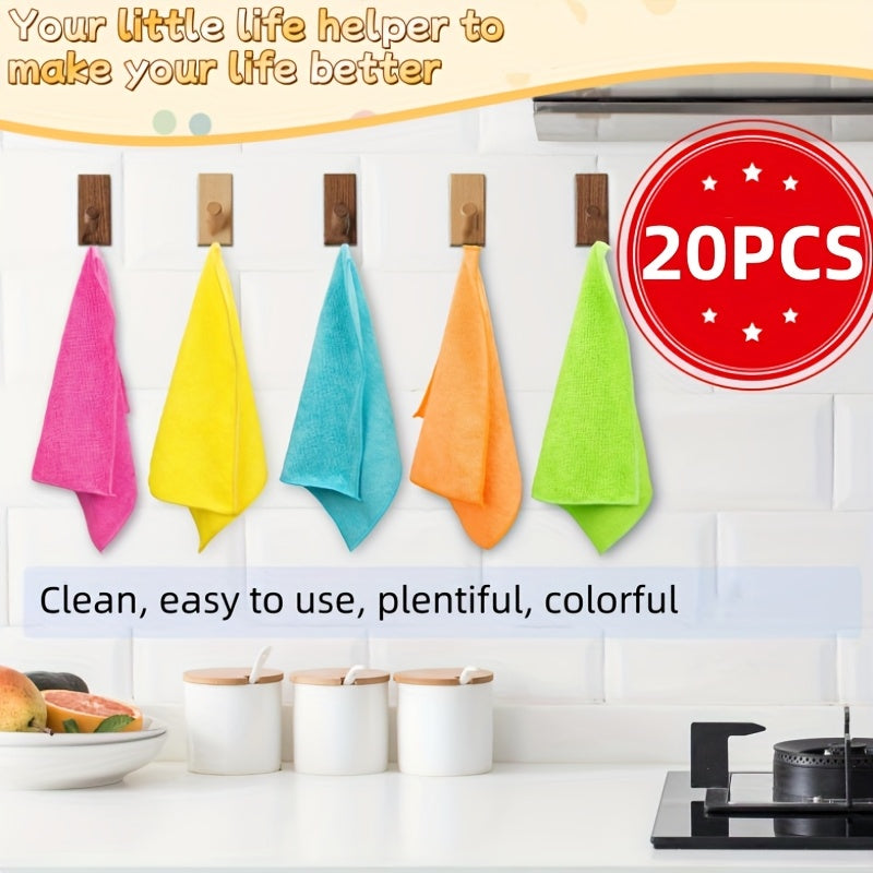 51/40/31/20/14 PCS Set Microfiber Cleaning Cloth Cleaning Rags for Household, Kitchen, 5 Random Colors Mixed Package Unspecified Color Green/Blue/Yellow/Orange/Pink
