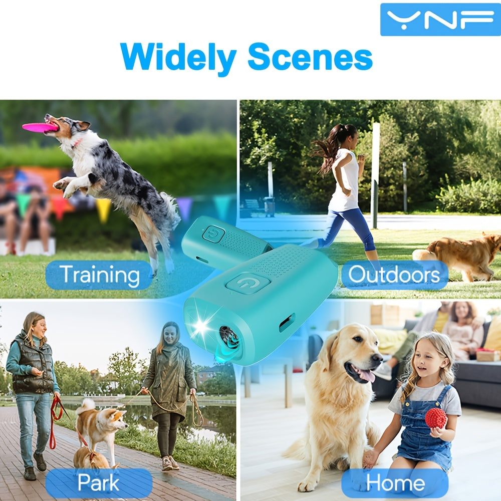 YNF Automatic Dog Device - Instant Barking Control, Rechargeable Battery-Powered, USB Dual Use, for Indoor/Outdoor Use, No Charging Required, With Battery