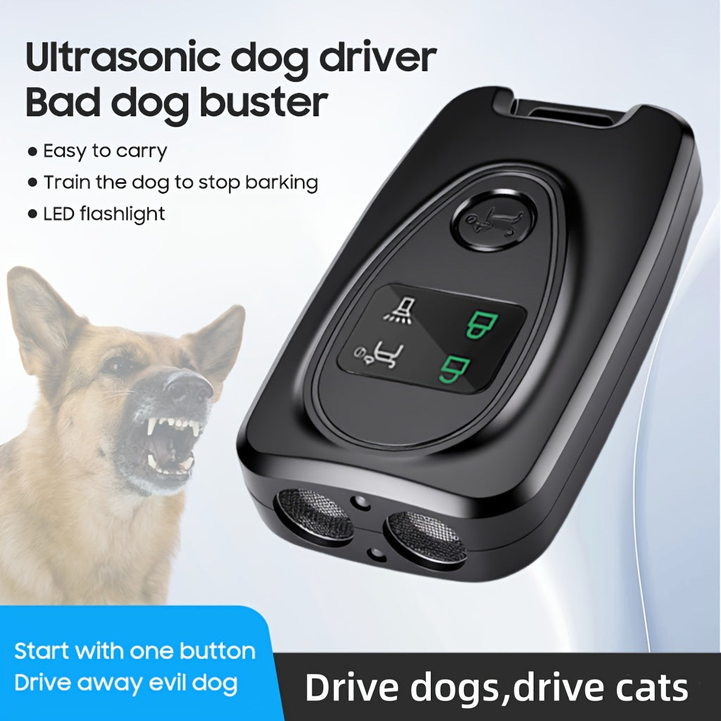Mini Handheld Anti-Barking Device, Soundwave technology Dog Repeller, Noise Reducer, Quiet Pet Trainer, Compact & Portable, Ideal for Dog Training & Outdoor Use, Black, Perfect Gift for Dog Owners & Dog Lovers,  Compact Desi