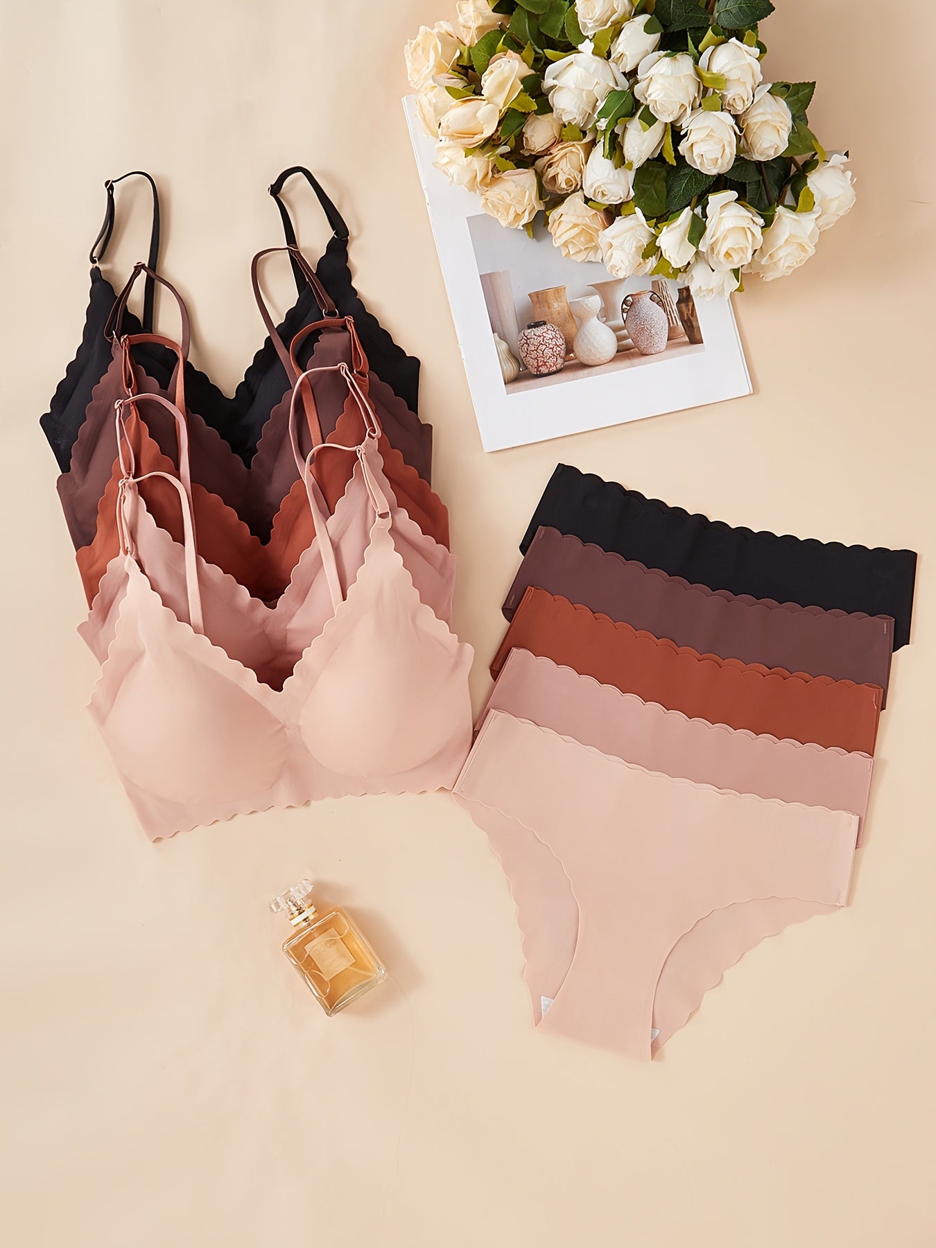 10pcs Women's No-Strap Lingerie Set - Sexy, Comfortable & Highly Supportive with Removable Pads, Adult Fashion | No-Strap Lingerie Set | Comfort Fit, Women's Underwear