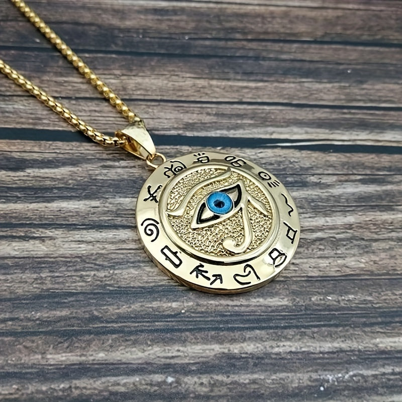 NEW Arrivals Ancient Egyptian The Eye of Horus Pendant Necklace Hip Hop Women Men's Accessory The Eye Of Horus Eagle Head God Eye Necklace Jewelry Accessories