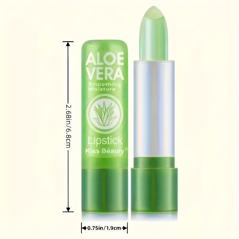 3 PCS Set 24-hour Long-lasting Color-Changing Lip Balm, with Magical Lipstick Effect, Greek Plants Natural Aloe Vera Lip Balm Personal Care Supplies
