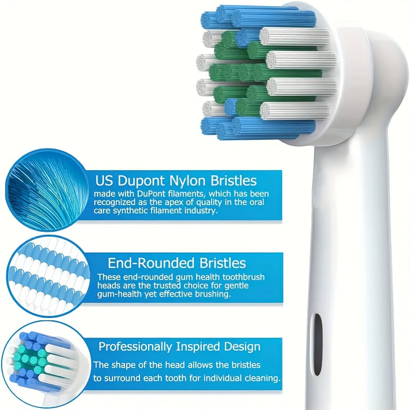 20/40 PCS Set Replacement Heads for Oral-B compatible electric toothbrush heads - Soft, durable replacement brush heads for enhanced oral care, 8/16/20/40 compatible Oral-B 1000/9600/3757/500/3000/8000/7500/7000/Pro replaceme