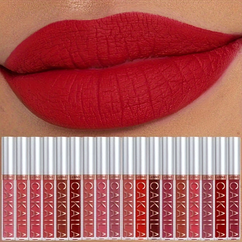 10 PCS Set Matte Lip Gloss Lipstick Set, Long-Lasting Waterproof Non-Stick Cup, Non-Fade Liquid Velvet, Red Shades, All Skin Types, Adult Use, Matte Finish, Beauty Personal Care