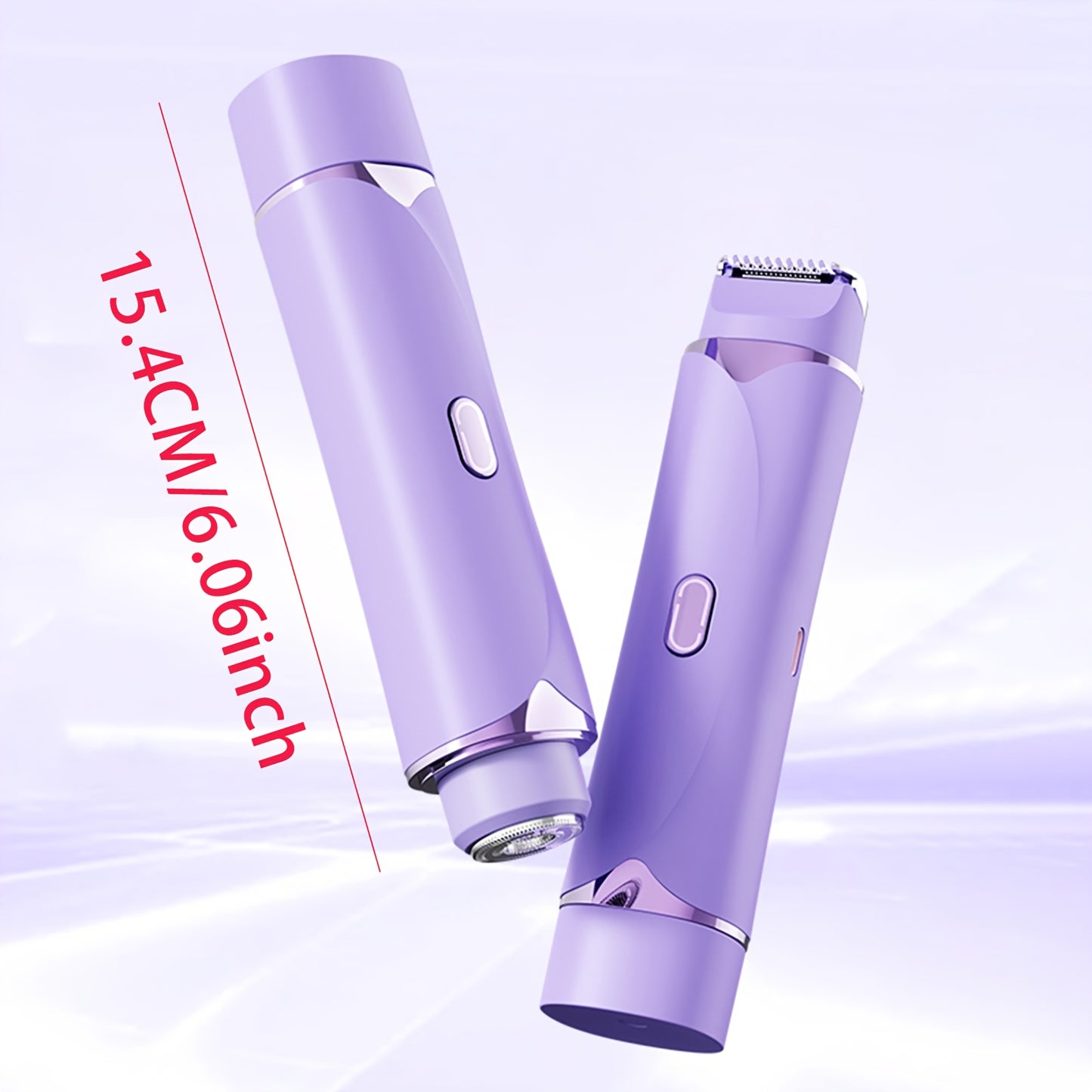 2-in-1 Bikini Trimmer and Electric Shaver Set (Designed for Women) Wireless Dual-use Electric Shaver Set, Suitable for Use on the Face, Lips, Underarms, Legs, and Intimate Areas.