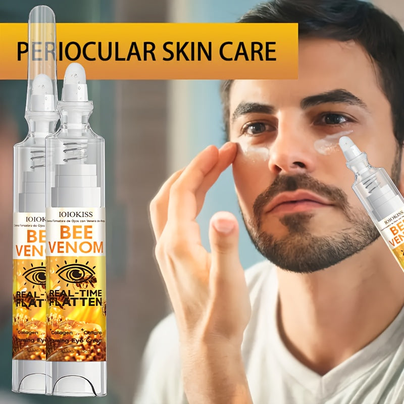 Bee Venom Eye Gel - 10g Quick Firming Eye Cream with Caffeine, Collagen & Venom for Smoothing, Tightening & Lifting Under-Eye Light Beige, Hypoallergenic for All Light Beige Types, Skincare Routine, Sleek Packaging, Natural