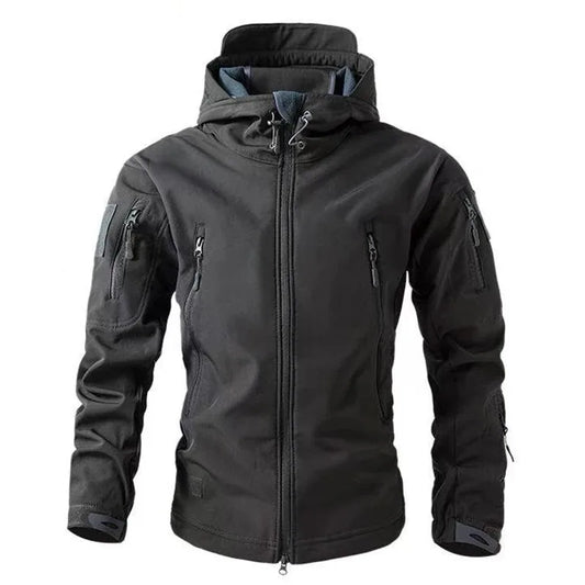 5 Colors S-6XL Plus Size Men's Winter Softshell Waterproof Cargo Jackets Male Hoodie Coat  Fishing Hiking Camping Climbing Skiing Hunting Outdoor Activewear Clothing Supplies