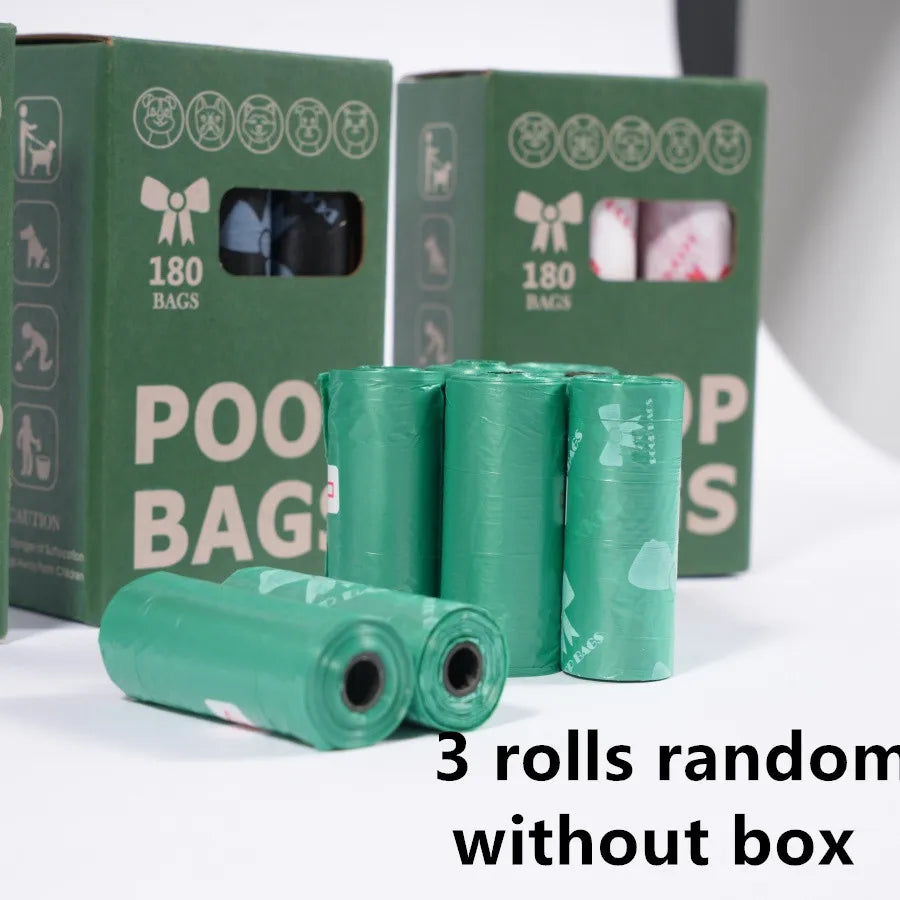 NEW Design 6/10 Rolls Set 180 Count Super Thick Dog Poop Bags, Leak-Proof Polyethylene Suitable For Cats & Dogs, Outdoor Pet Cleaning Supplies