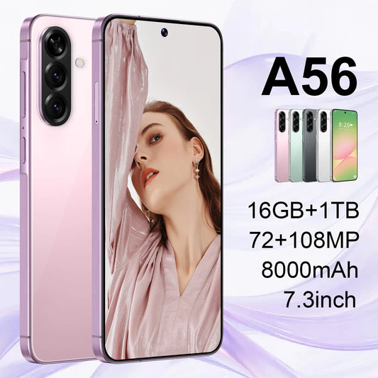 NEW A56 512G Global Version Large Screen Smartphone 4G 6.8inch Mobile Cell Phones