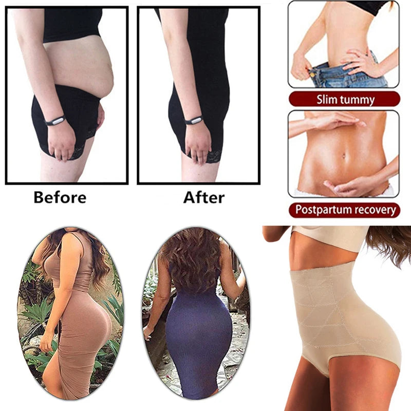 Body-sculpting Abdomen Panties High-waist Hip-lifting Waist Shaper Briefs Post-natal Shaping Anti-glare Body Pants