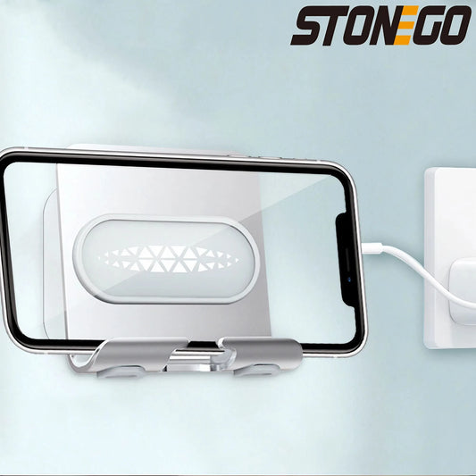 NEW Arrivals Aluminum Alloy Adjustment Mobile Phone Tablet Wall Holder Charging Stand for Cell Phone Wall Mount Bracket Shelf Mobile Phones Accessories