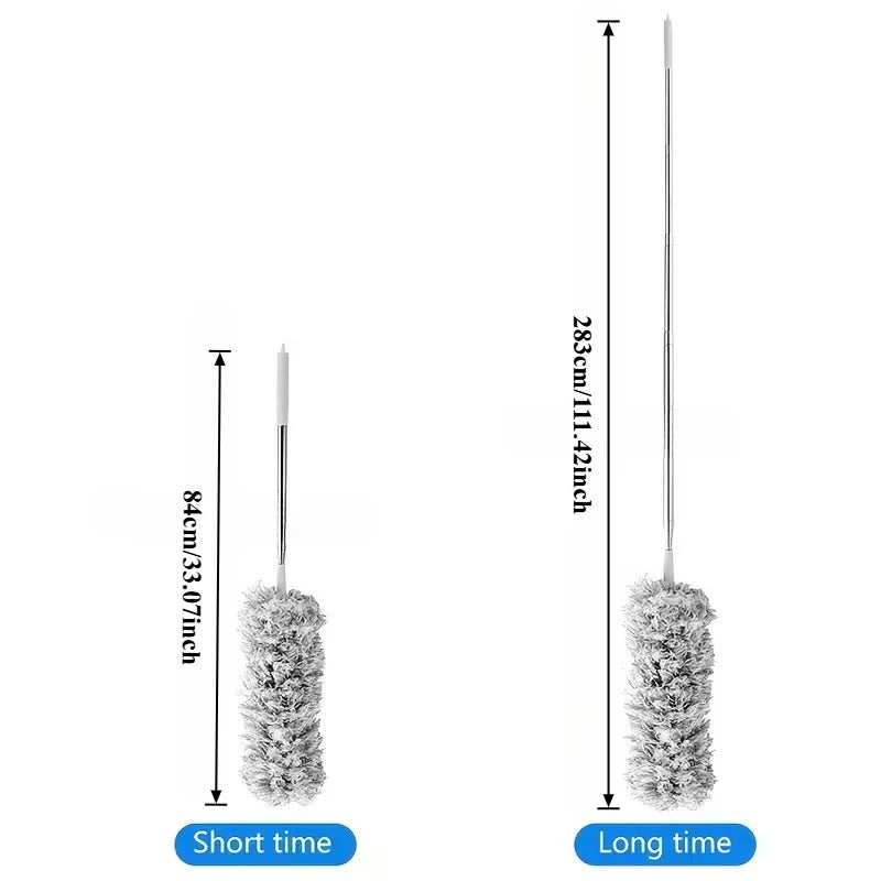 Electrostatic Dusters, Retractable Dust Removal Brush, Reusable Washable Furniture Dust Duster for Fan, Desk, Ceilings Cobweb Roof A/C Home Office Cleaning Supplies