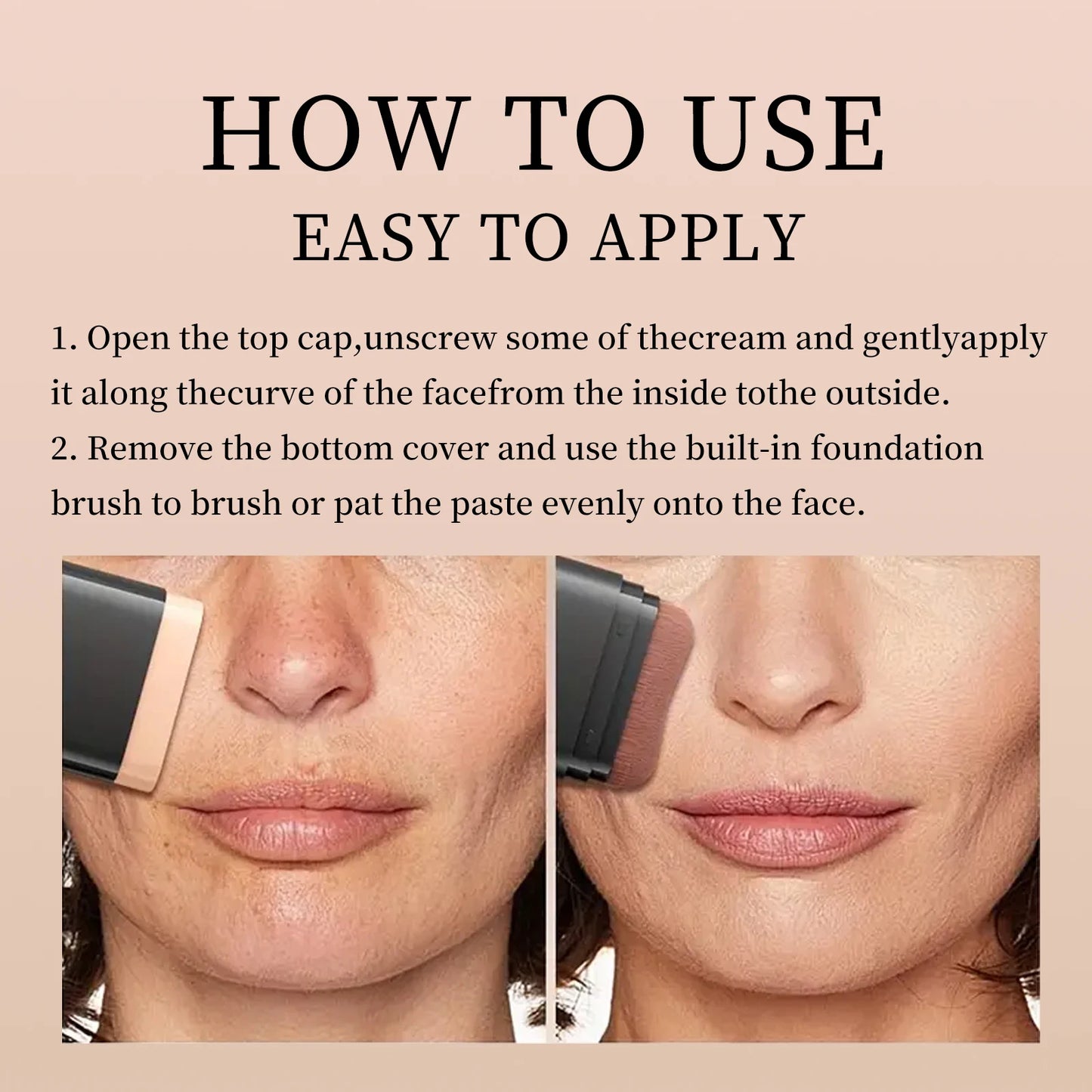 Two In One Concealer Foundation Stick Facial Matte Waterproof Bronzer Contouring Face Coverage Moisturizing Makeup Cream