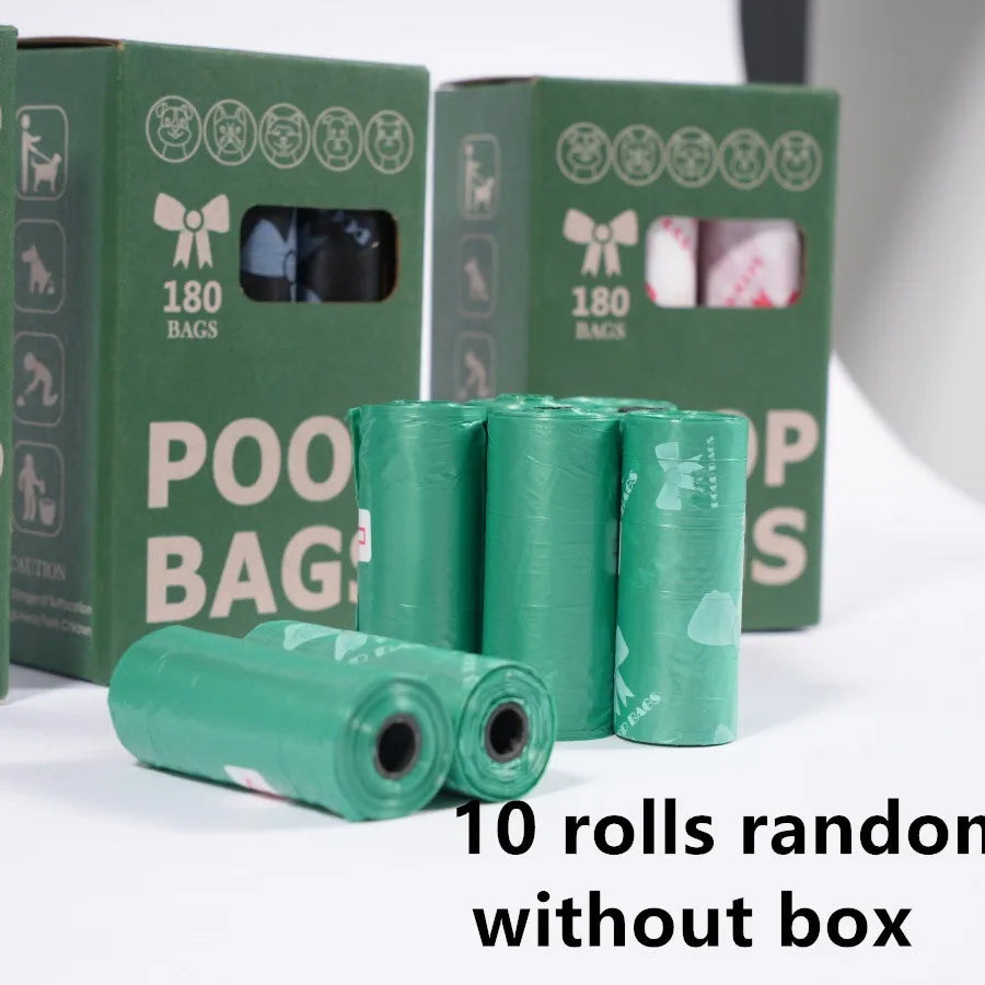 NEW Design 6/10 Rolls Set 180 Count Super Thick Dog Poop Bags, Leak-Proof Polyethylene Suitable For Cats & Dogs, Outdoor Pet Cleaning Supplies