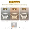 HOT SALE Villa Home Italian Modern Luxury Crystal Chandeliers Remote Switch Control Pendant Lights Geometric LED Chandelier for Living Room 3 Rings Hang Lamps Home Art Decor  Luxury Lighting Supplies