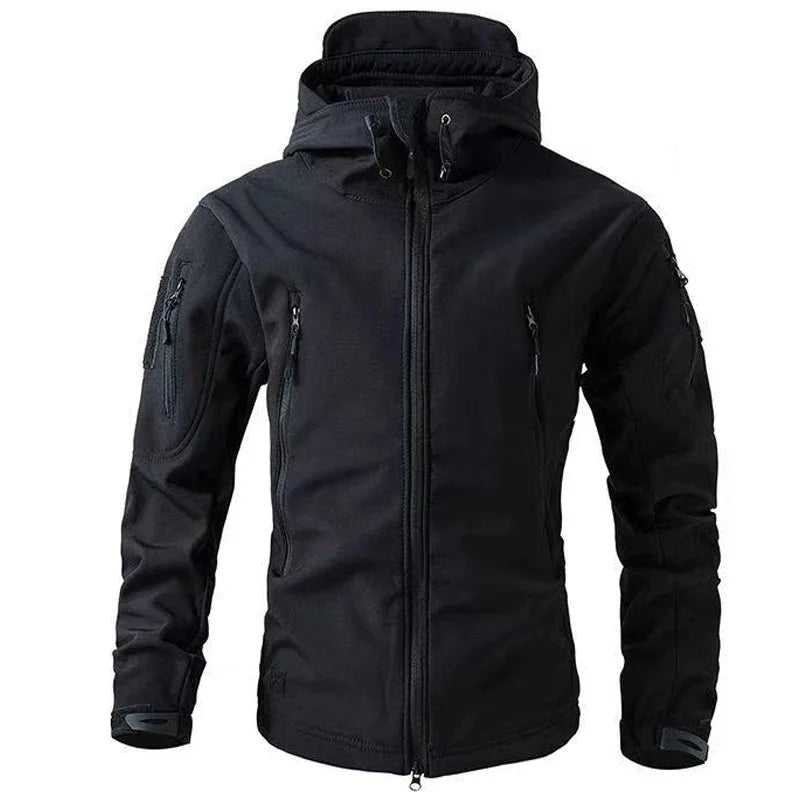5 Colors S-6XL Plus Size Men's Winter Softshell Waterproof Cargo Jackets Male Hoodie Coat  Fishing Hiking Camping Climbing Skiing Hunting Outdoor Activewear Clothing Supplies