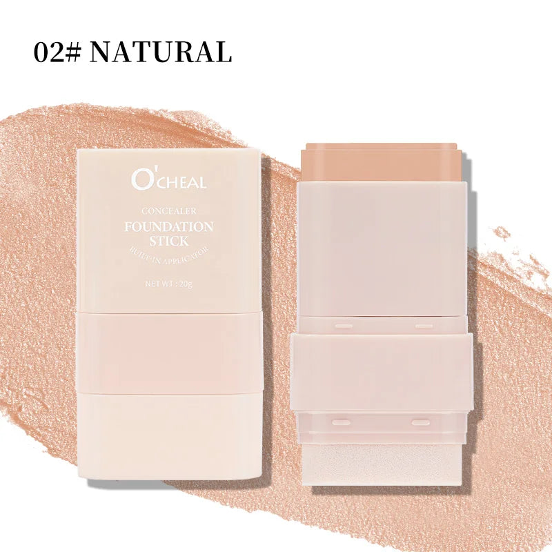 Two In One Concealer Foundation Stick Facial Matte Waterproof Bronzer Contouring Face Coverage Moisturizing Makeup Cream