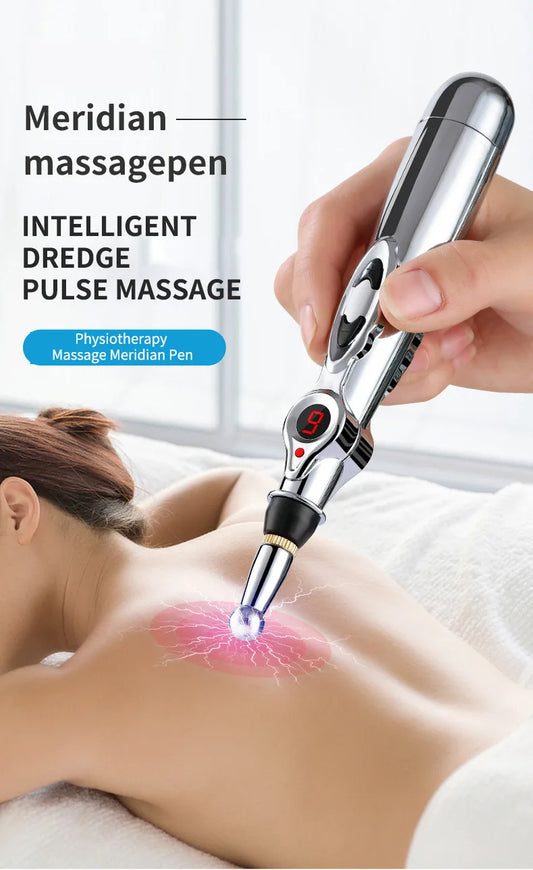 NEW Arrivals UK Plug Electronic Acupuncture Pen Acupuncture Point Pen Meridian Energy Meridian Pen Muscles Pulse Acupoint Full Body Pain Relief Massage Pen Acupuncture Instrument Health Care Supplies