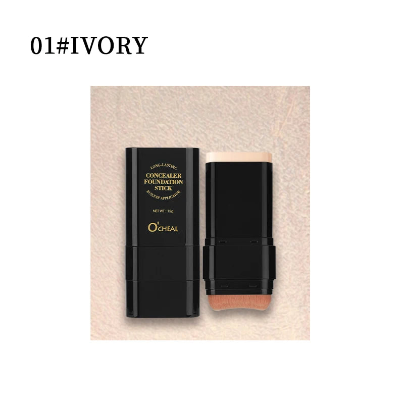 Two In One Concealer Foundation Stick Facial Matte Waterproof Bronzer Contouring Face Coverage Moisturizing Makeup Cream