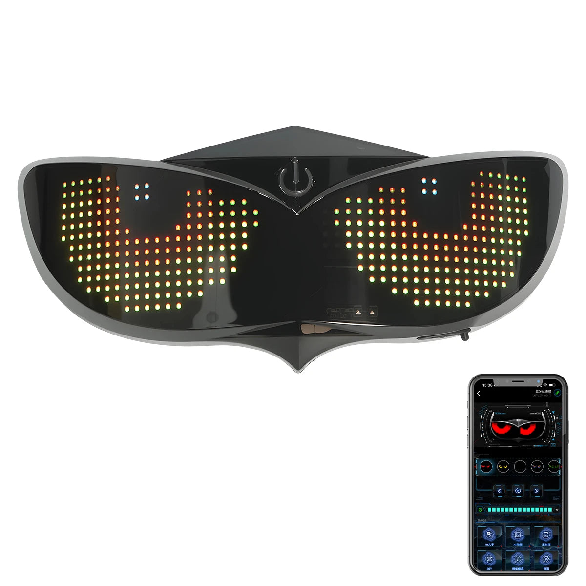 Motorcycle Bicycle Helmet LED Demon Eye Night Riding Daytime Running Safety Warning Light Running Lights