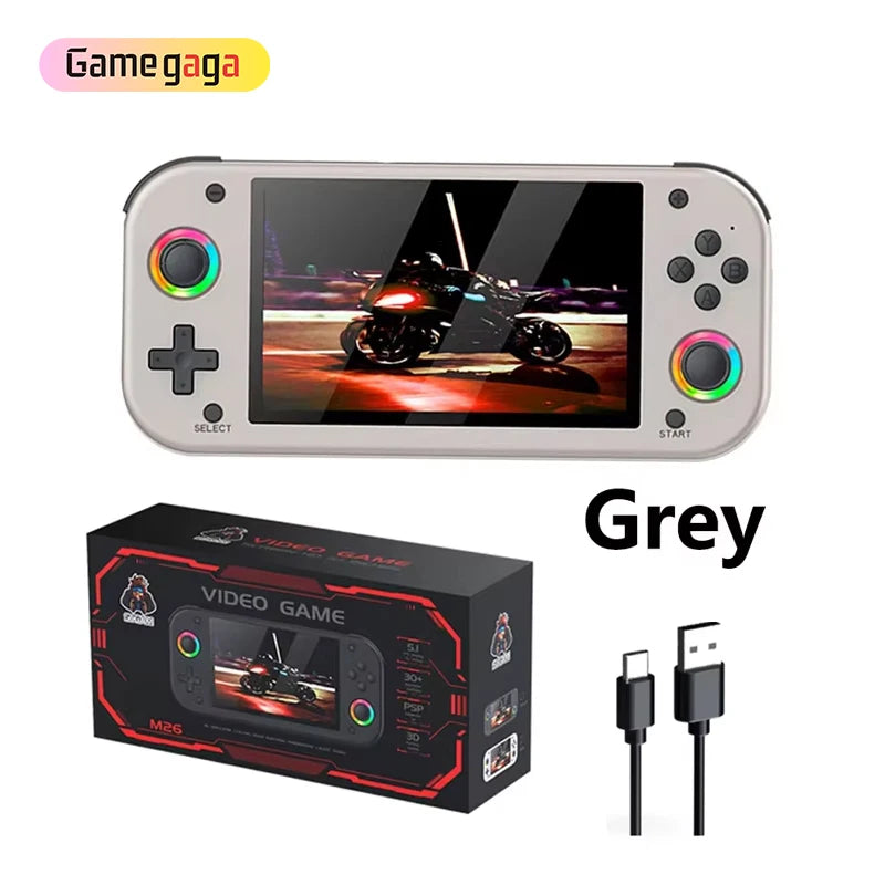 L  M26 Handheld Touch Screen Game Console 5.1inch  64GB 20000+Games 64GB Portable Pocket Retro Handheld Video Game Player LINUX System