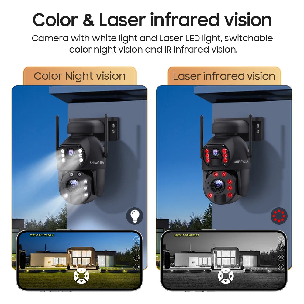 NEW 50X ZOOM 12MP 4G Sim Solar Camera Outdoor 360° Wireless WI-FI Battery Security Cameras Solar Panel PIR Night Vision Recording Home Office Factory Security Systems