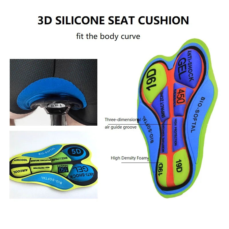 Men Cycling Gel Pad 9D Shockproof Pink Cushioned Pad Women Breathable Hole Riding Base Cushion 12D 19D 20D Moto Silicone Gel Pad