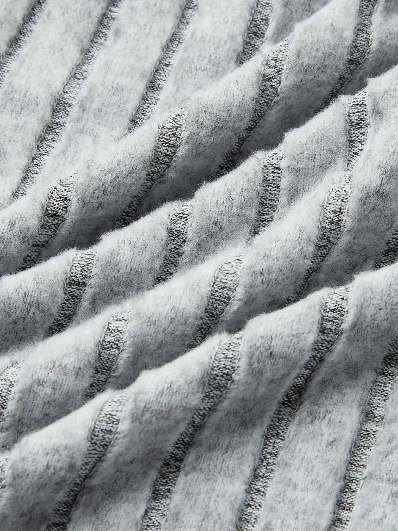 NEW 2 PCS Set S-XL Size Gray Casual Ribbed  Lettuce Trim Mock Neck Long Sleeve Top & Elastic Waist Pants Outfits, Women's Sports Clothing