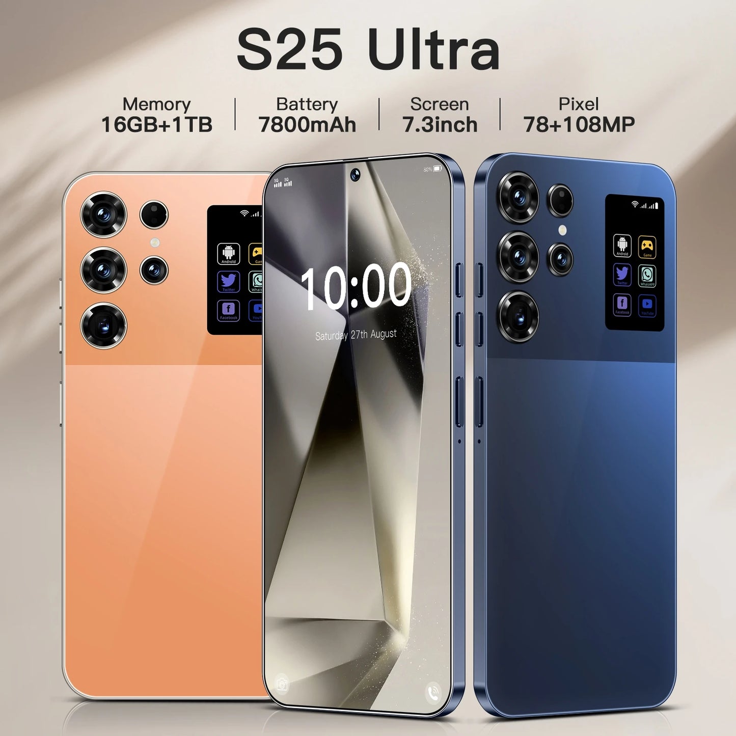 The Best Price  5G Smartphones S25 Ultra Android Telephone 16G+1TB HD Dual SIM Big Screen Global Version Unlocked Phones