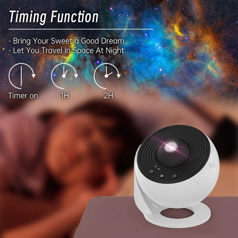 Night Light Galaxy Projector Starry Sky Projector 360° Rotate Planetarium Lamp For Bedroom Valentines Day Gift Wedding Deco