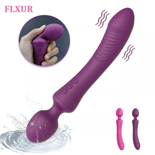 FLXUR Powerful Dildos Vibrator Dual Motor Wand G-Spot AV Massager Sex Toy For Woman Clitoris Stimulator For Adults Masturbator