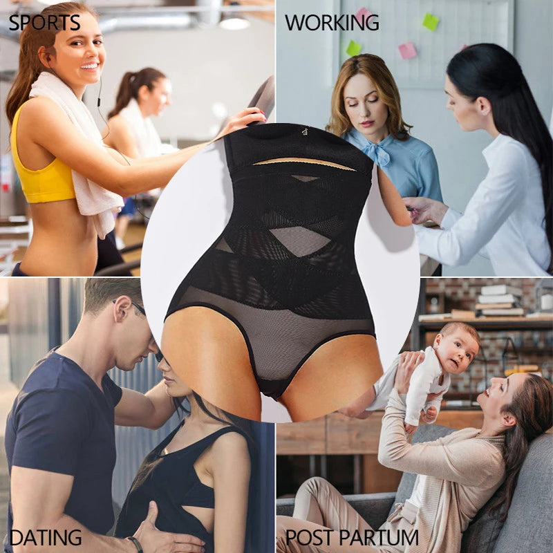 Body-sculpting Abdomen Panties High-waist Hip-lifting Waist Shaper Briefs Post-natal Shaping Anti-glare Body Pants