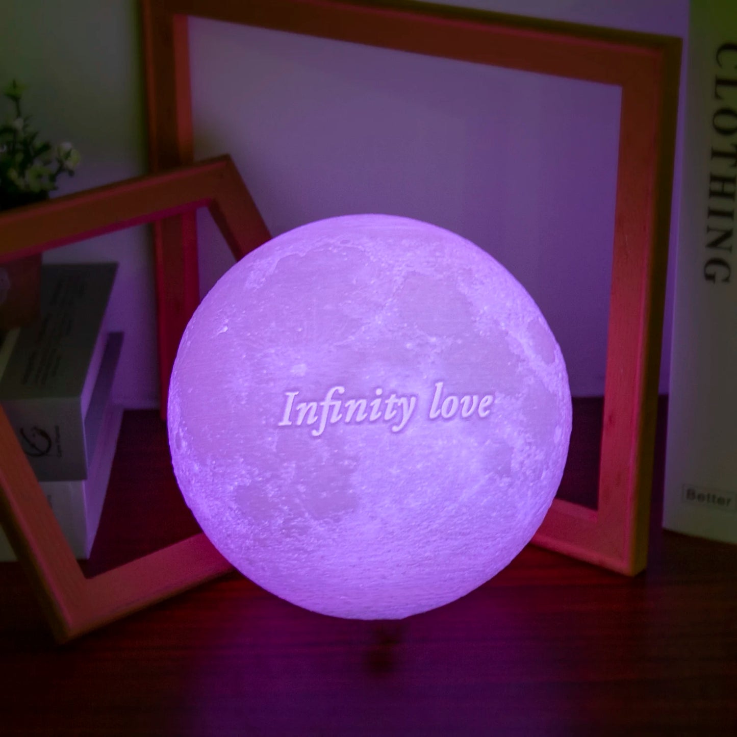 10-15-20cm (3-16 Colors) 3D Moon Lamp Personalized Photo Text Customized USB Night Light Birthday Mother Day Valentine's Christmas Lunar Gift