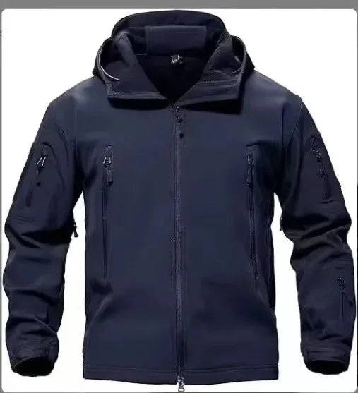5 Colors S-6XL Plus Size Men's Winter Softshell Waterproof Cargo Jackets Male Hoodie Coat  Fishing Hiking Camping Climbing Skiing Hunting Outdoor Activewear Clothing Supplies