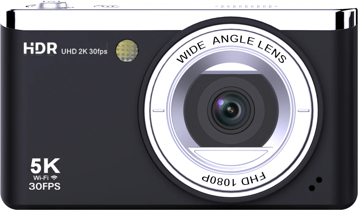 5K Digital Camera FHD 1080P Point and Shoot Camera with 32GB Card 16X Zoom Anti Shake Date Stamp Compact Camera Christmas Birthday Gifts