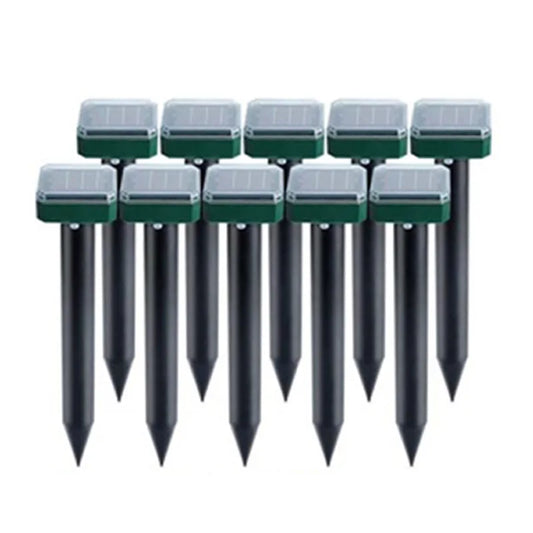 10 Pack Outdoor Solar Ultrasonic Vibration Pest Repeller Snake Repeller for Lawn Garden Courtyard Farm