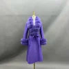 Boutique Gala HOT SALE 15 Colors Cashmere With Natural Real Fox Double Sided Sheep Wool Fur Coat With Real Fox Collar Winter Warm Custom Cashmere Outerwear Coat Evening Business Party Prom Celebrity Clothes