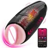 NEW Arrivals 3 in 1 Electric Aircraft 7 Heating Oral Sucking Thrusting Vibration App Remote Control Male Masturbation Cup Adults Sex Toys Supplies